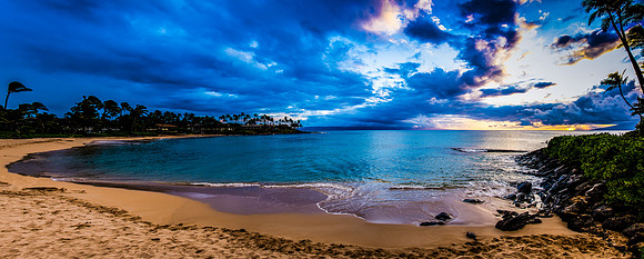 Napili Bay Sunset Panorama