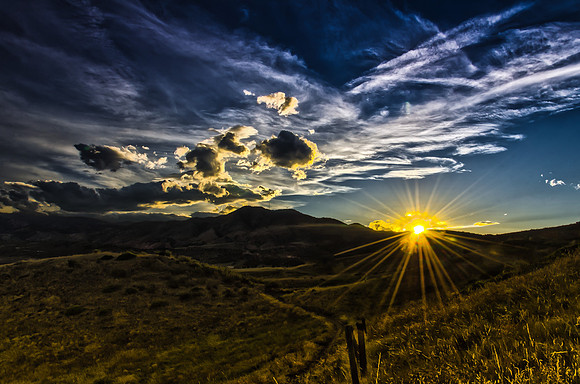 Sunset on the Green Mountain Trail