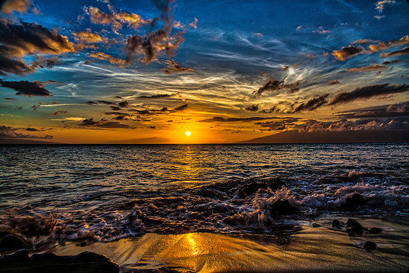 Burning Glow - Sunset from West Maui