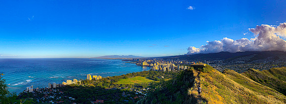 Waikiki & Honolulu Panorama - Diamond Head | Pono Images